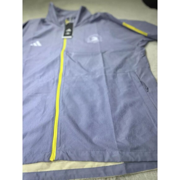 Adidas 2023 Boston Marathon Windbreaker Jacket HY0267 Purple Women's Large NEW - Picture 6 of 16
